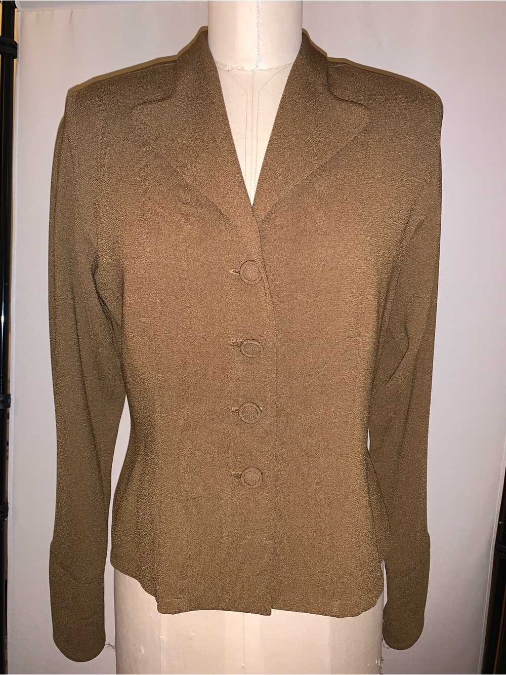 Vintage 1990’s A”Gi Brooks Women's Brown Button-Front cotted Jacket Small / 4